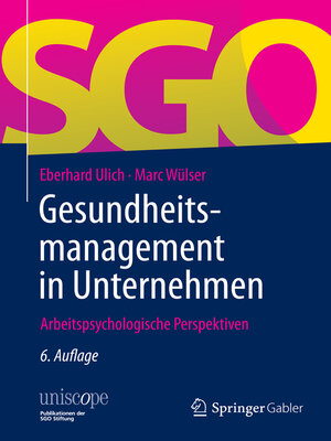 cover image of Gesundheitsmanagement in Unternehmen